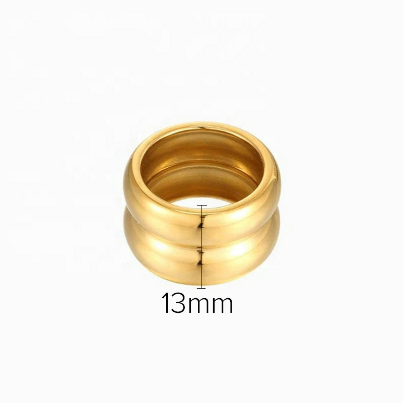 Women's Fashion Wide-brimmed Simple High-grade Titanium Steel Rings