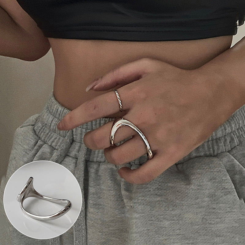 Fashion Dignified Sense Of Design Creative Retro Korean Type Chain Rings