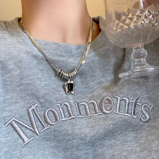 Women's Snake Bones Chain Simple Personalized Elegant Zircon Necklaces