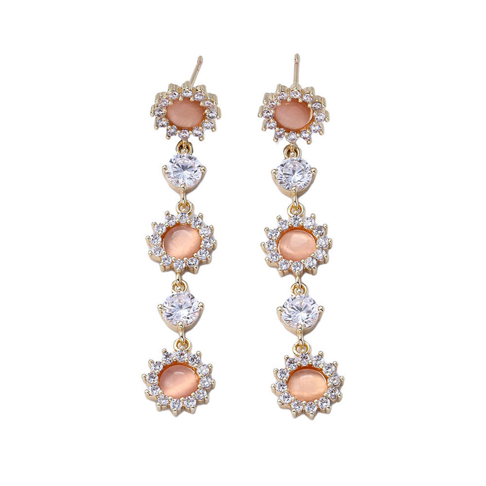 Sunflower Full Diamond Light Luxury Minority Design Jewelry Set