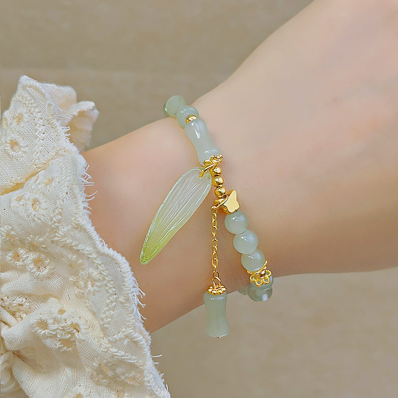 Glass Beaded Female Sweet Lily Gift Bracelets