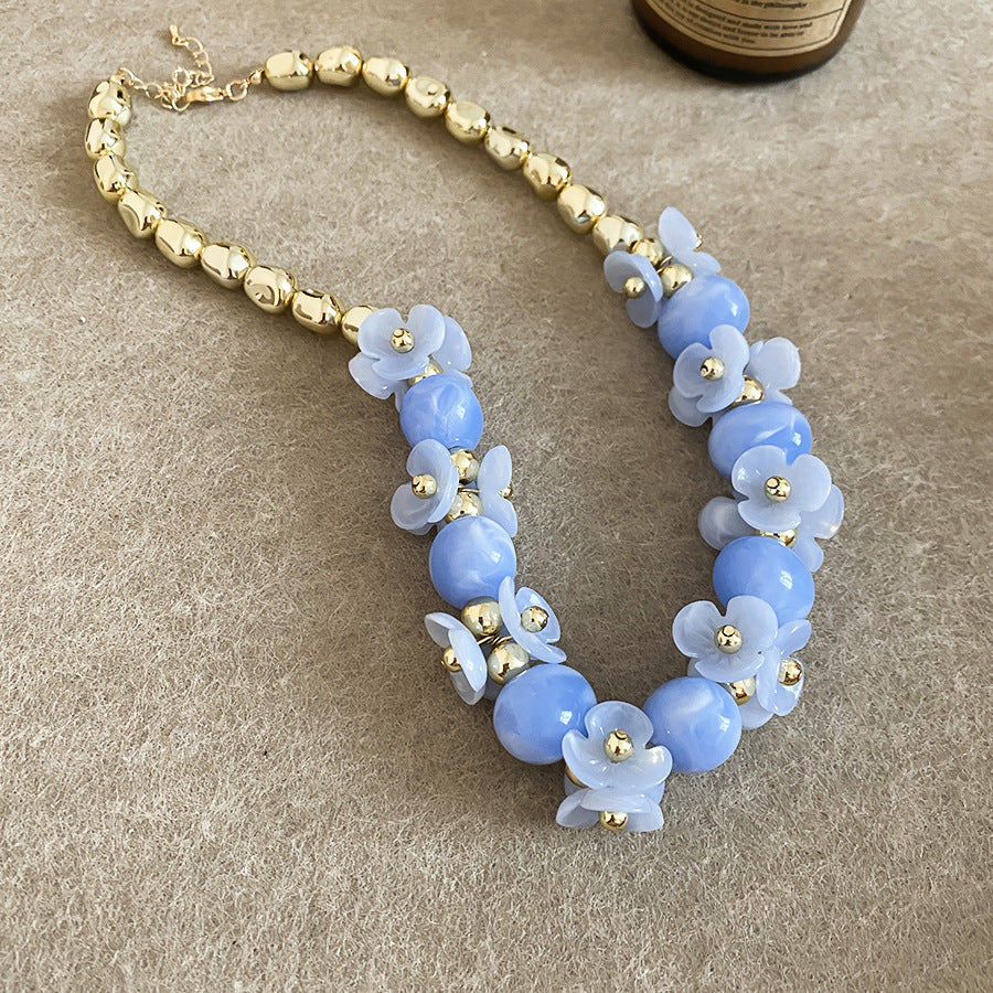 Shadow Flower Beaded Female Summer Dopamine Sweet Jewelry Set
