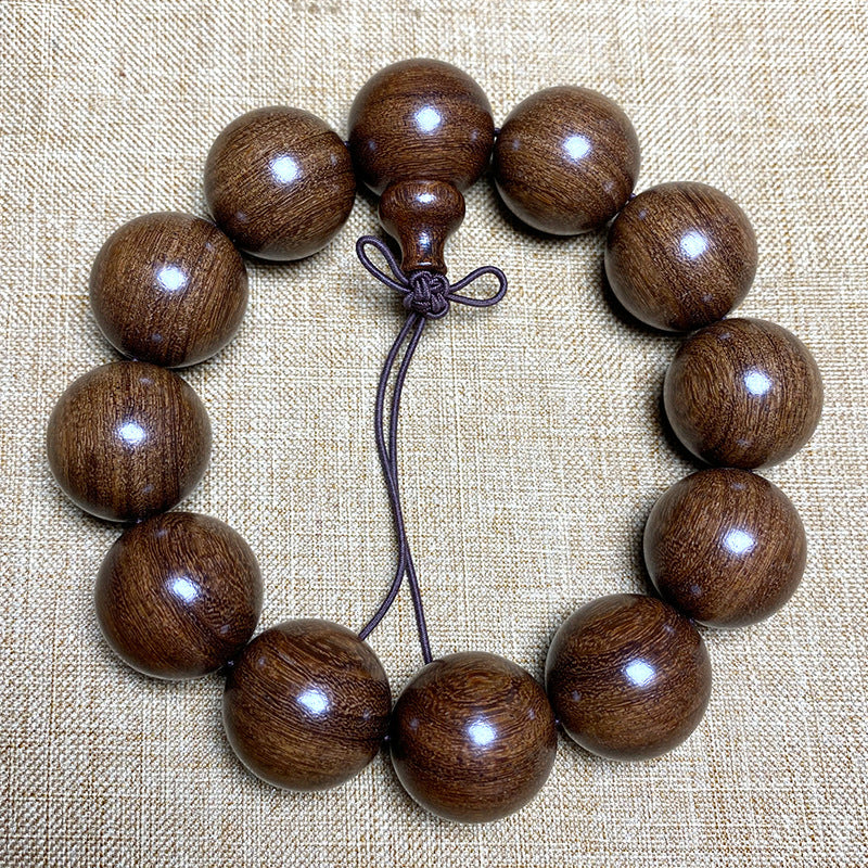 Women's & Men's Gold Sandalwood For Beads In Large Bracelet