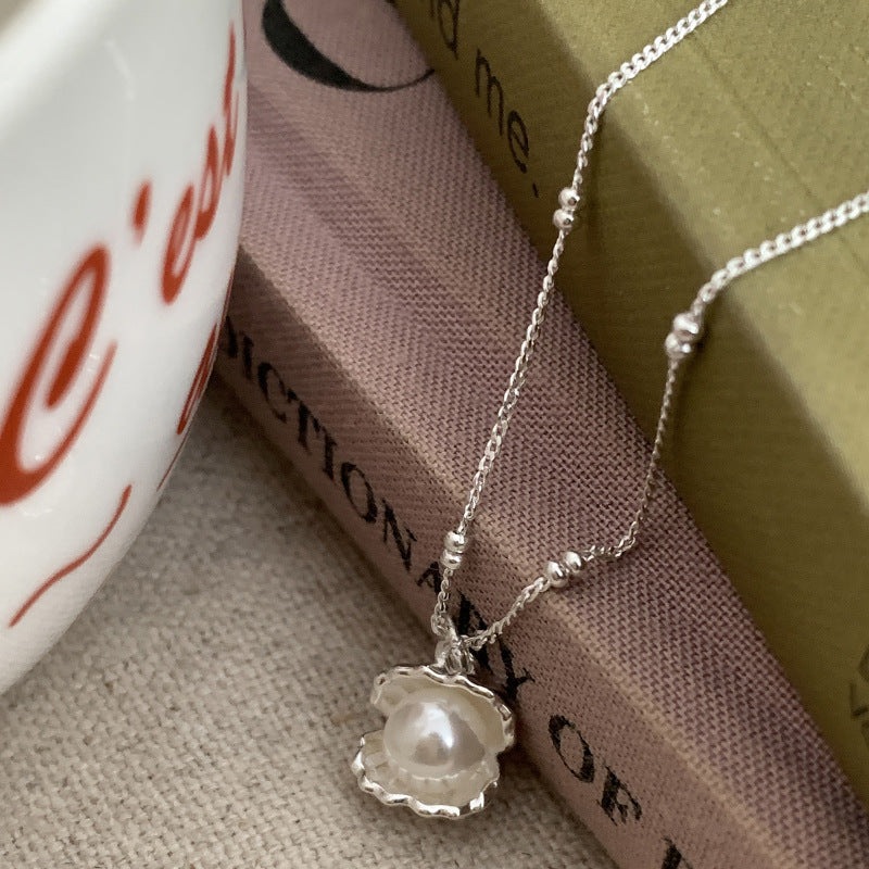 Women's Minority Pearl Shell Fashion Exquisite Twin Temperament Wild Necklace