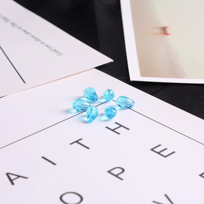 Drop-shaped Glass Crystal Loose Beads Handmade Rings