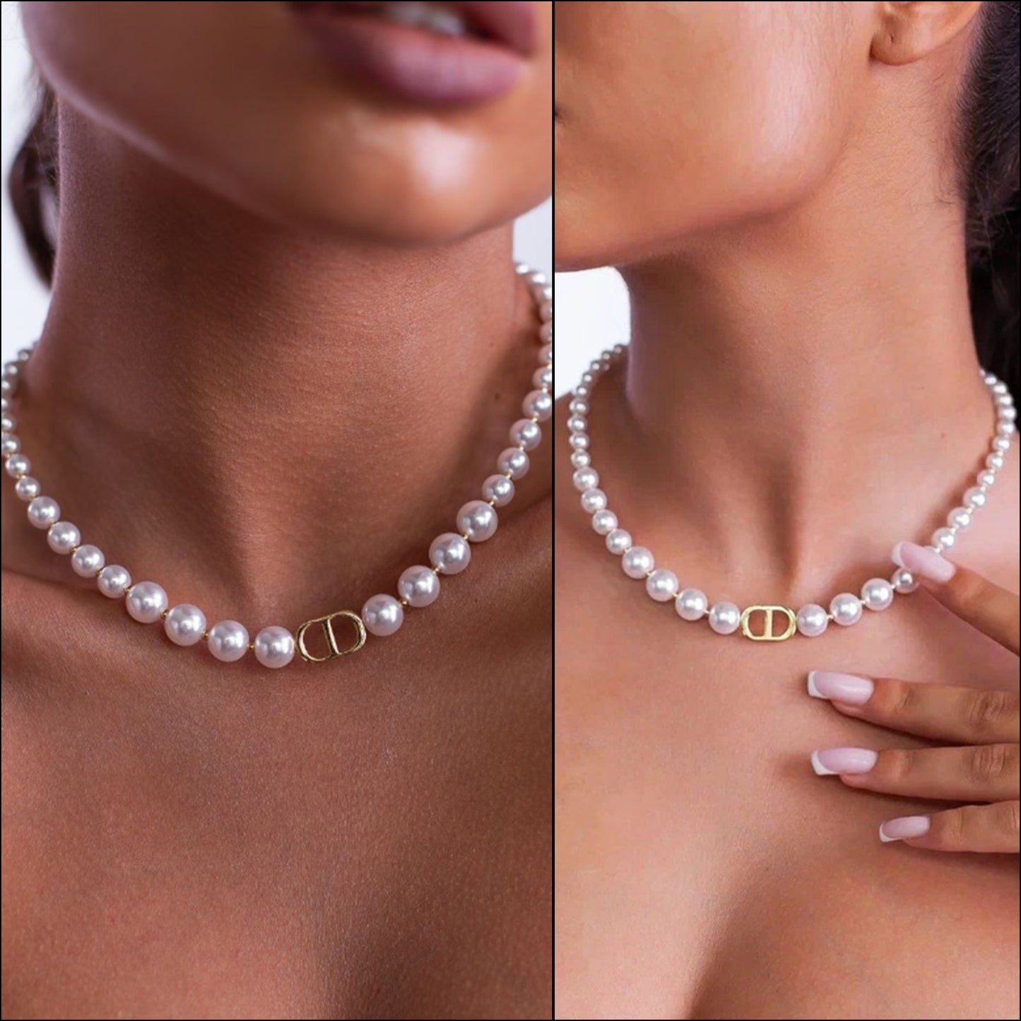 Advanced Imitation Pearl Stitching Fashion Elegant Neck Necklaces