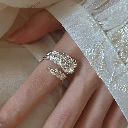 Women's Luxury Fashion Twin Open Style Index Rings