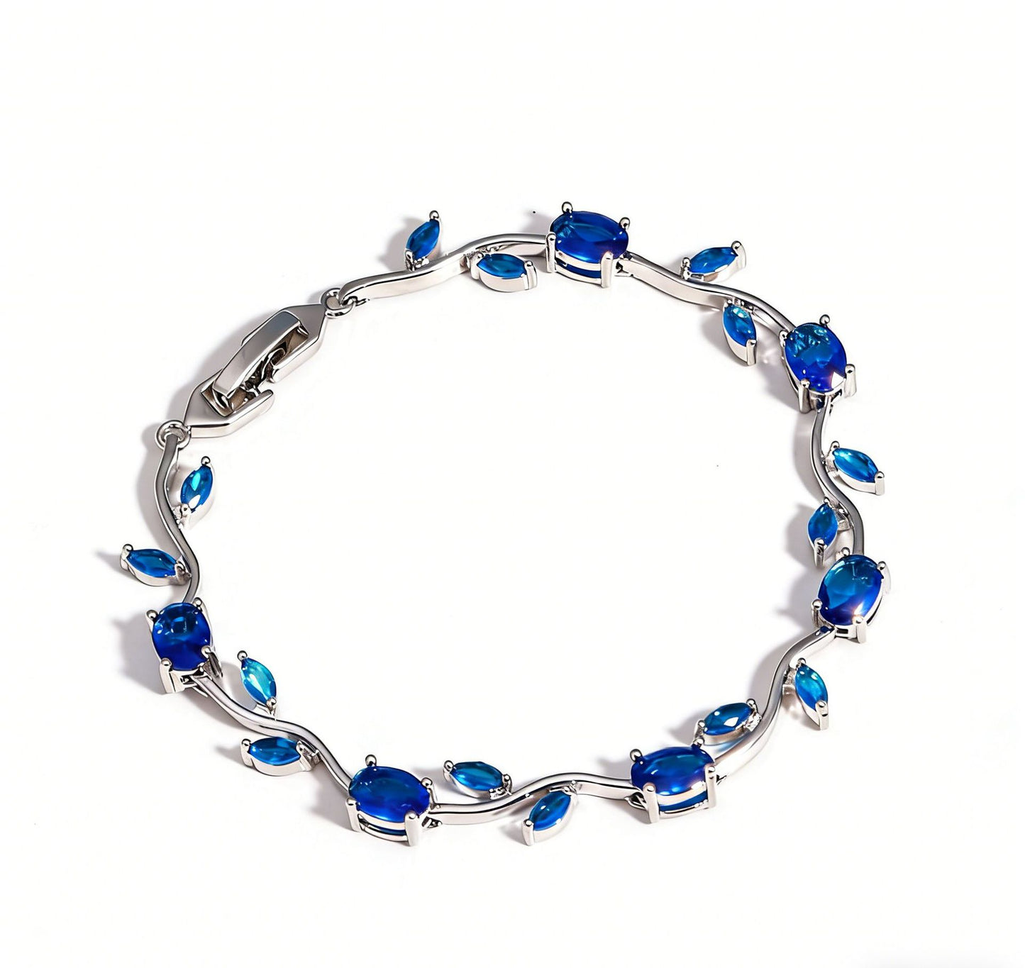 Tulip Colorful Crystals Gem Flower Light Bracelet