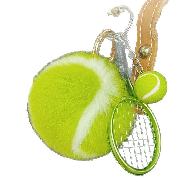 Classic Tennis High-grade Plush Car Key Hanging Ornaments