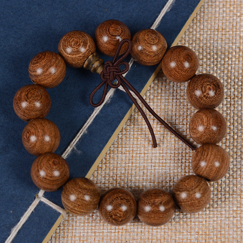 Golden Sandalwood Beads Ebony Wooden Bead Bracelet