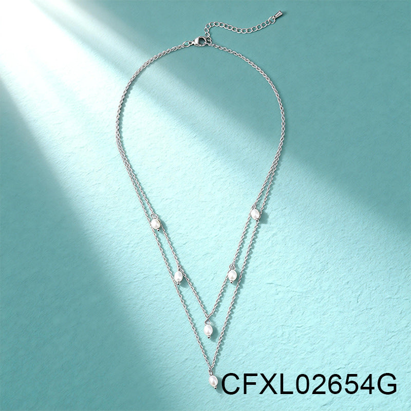 Women's Light Luxury High-grade Titanium Steel Simple Geometric Necklace