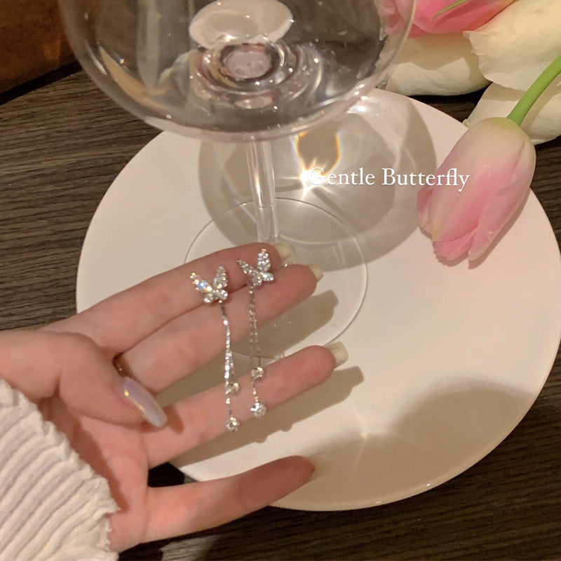 Needle High-grade Female Affordable Luxury Style Tassel Niche Temperamental Earrings