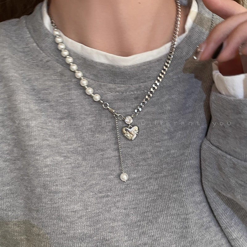 Sparking Zirconium Light Luxury Minority Design Sweet Graceful Bow Necklaces