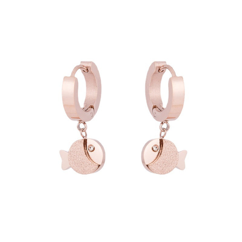 Women's Fashion Titanium Steel Ear Clip Simple Earrings