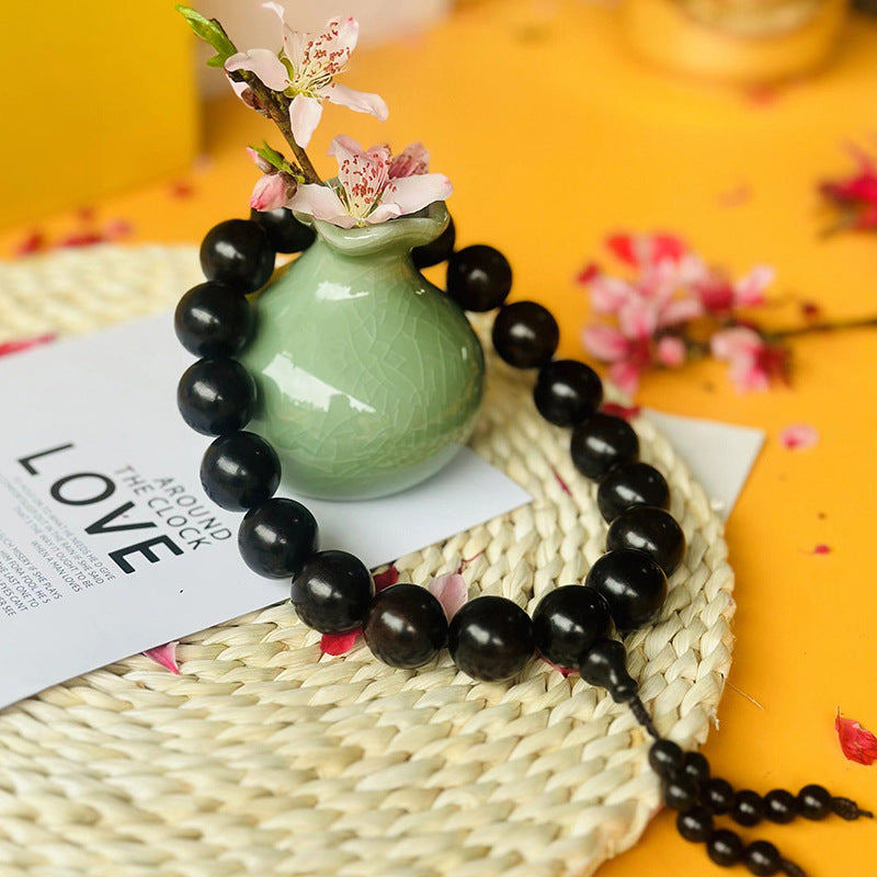 Ebony Beads African Purple Sandalwood Wooden Rosewood Crafts Buddha Bracelets
