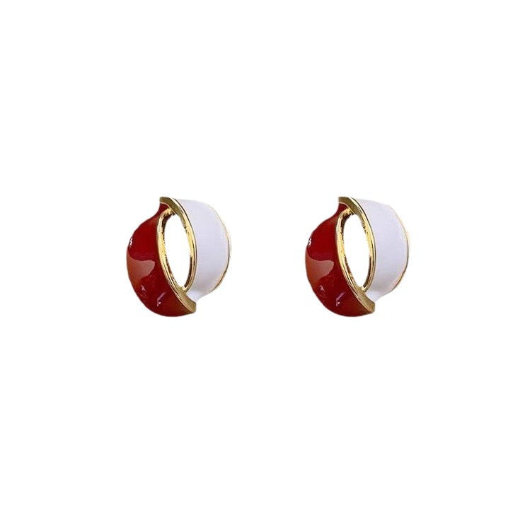 Women's Style Unique Ear For Niche Temperament Red Earrings