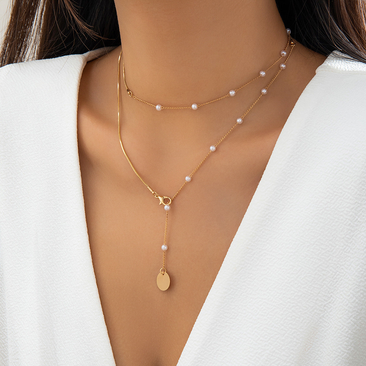 Design Sweet Cool Imitation Pearl Simple Necklaces