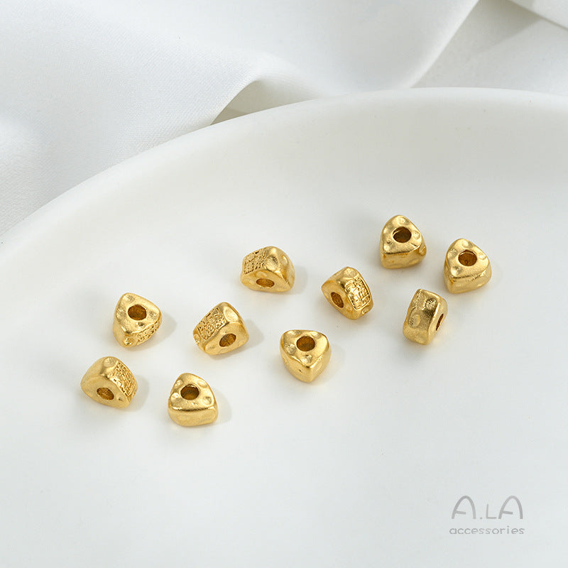 Alluvial Gold Wheel Spacer Beads Copper Jewelry Accessories