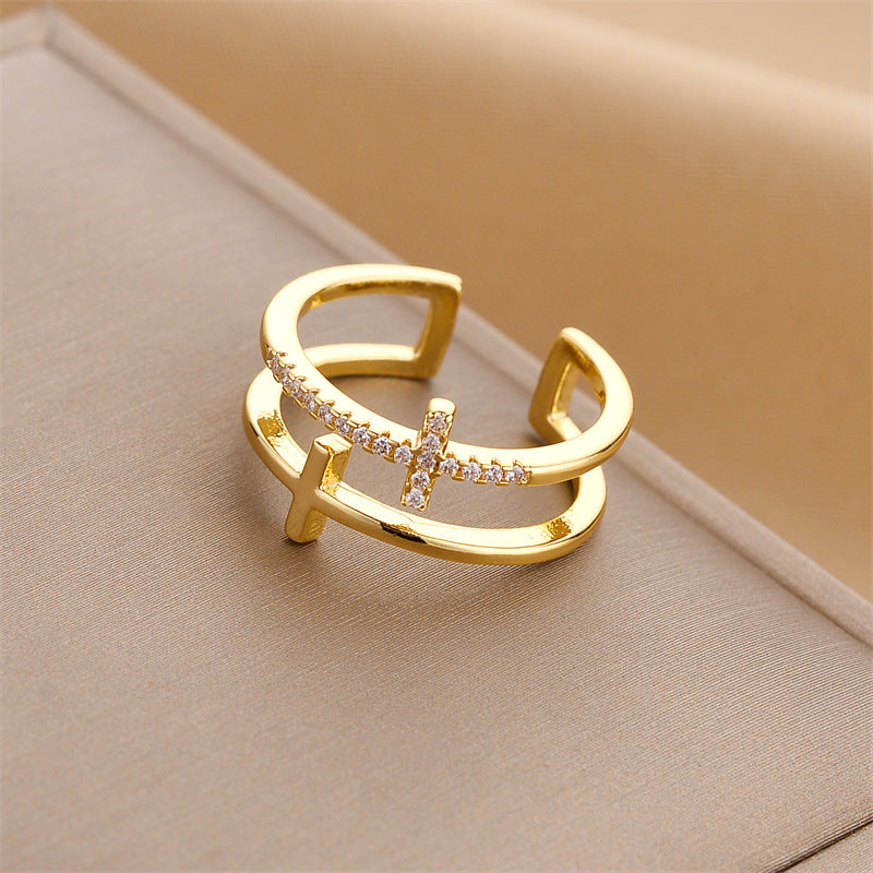 Women's Style Personalized Advanced Light Luxury Pearl Rings