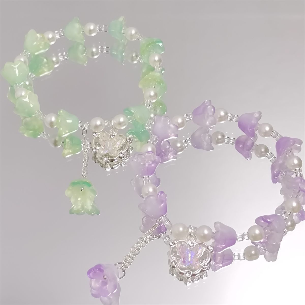Fairy Mori Style Colorful Lily Female Sweet Bracelets