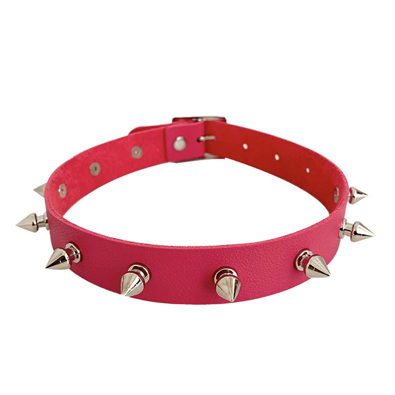 Spike Rivet Leather Rock Punk Neck Band Necklaces