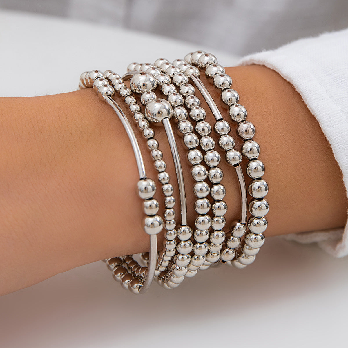 Women's Heart Suit Sweet Cool String Beads Bracelet