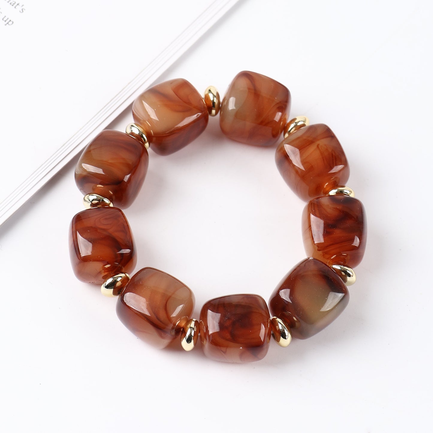 Style Female Niche Acrylic Geometric Solid Bracelet