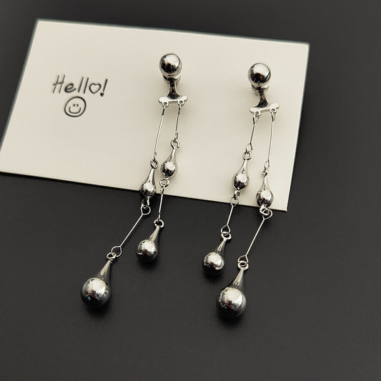 Trendy Design Front Rear Style Dangle High-grade Water Earrings