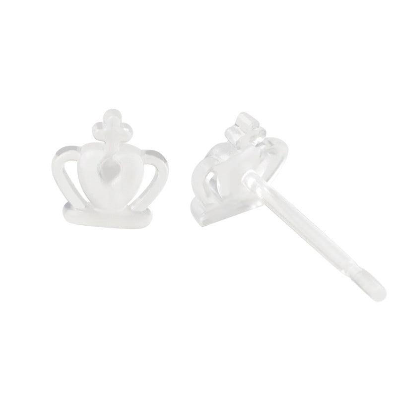 Resin Ear Stick Personality Simple Plastic Auricular Needle Raise Stud Earrings