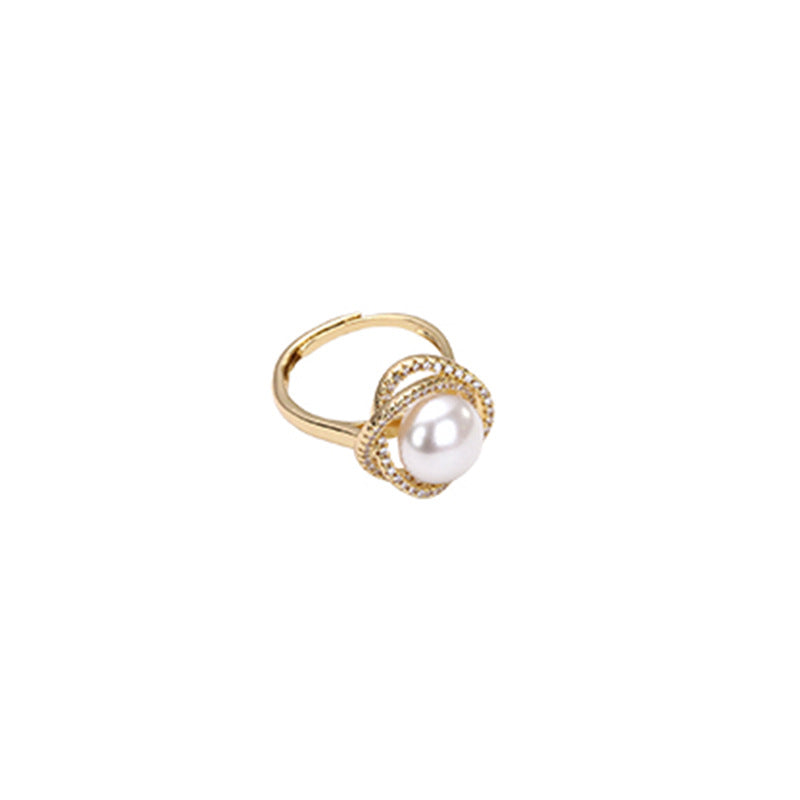 Zircon Female Niche Open Design Light Luxury High Sense Chinese Rings