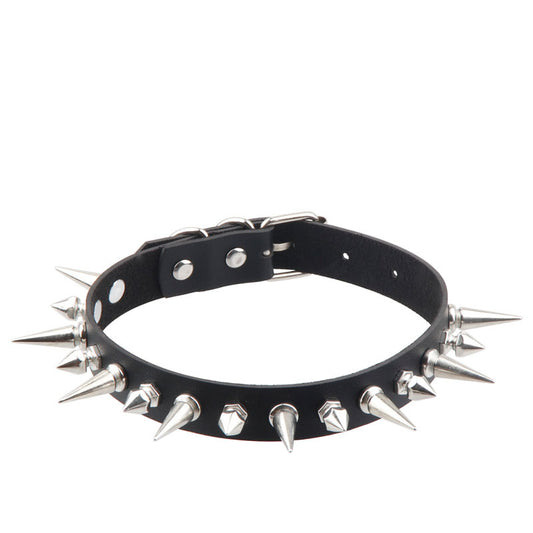Women's Leather Nail Neckband Fashion Alternative Clavicle Collar
