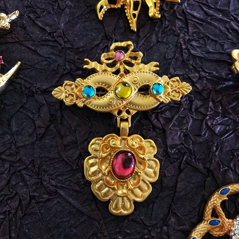 Women's & Men's Style Design Gemstone Brooch Party Dress Jewelry Accessories