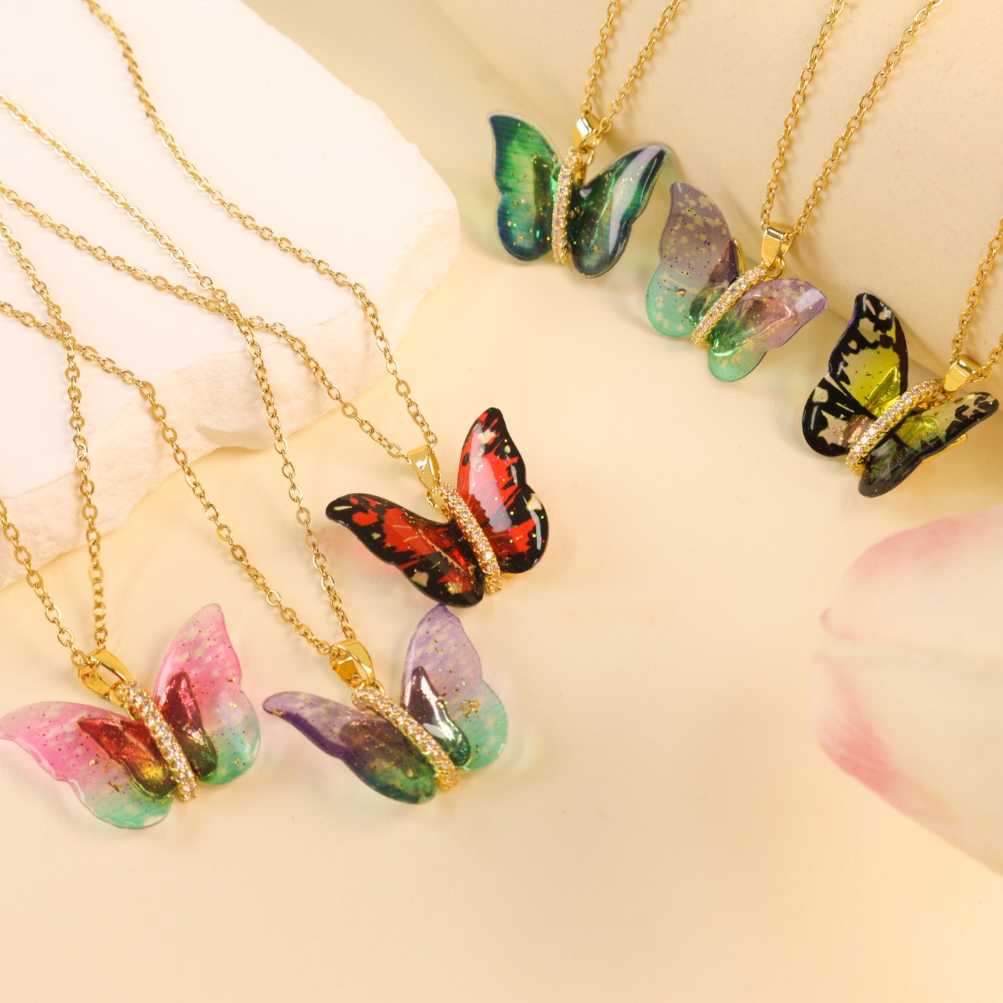 Women's Artificial Butterfly Fashionable Clavicle Chain Accessories Necklaces