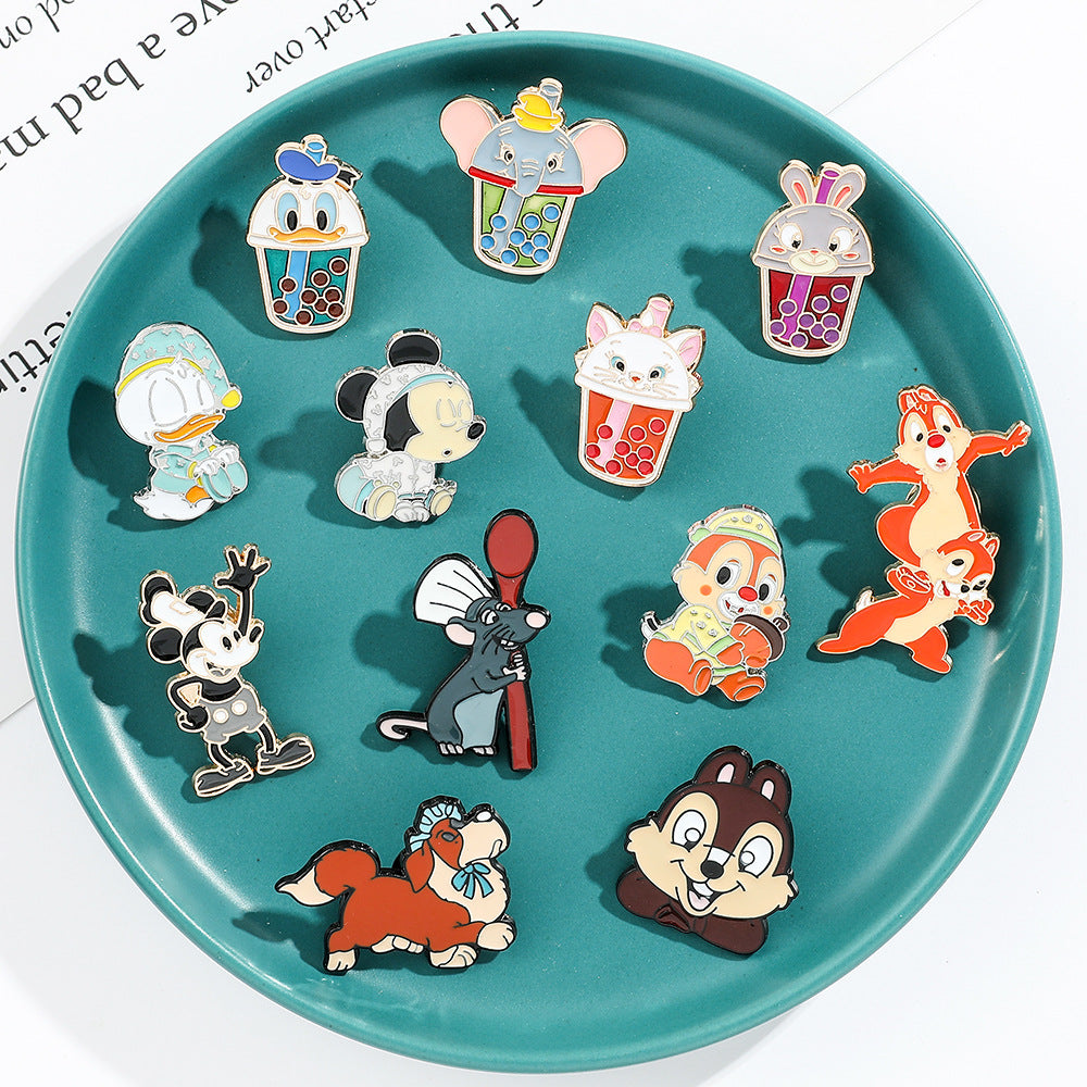 Princess Series Mickey Minnie Dwarf Winnie Brooches