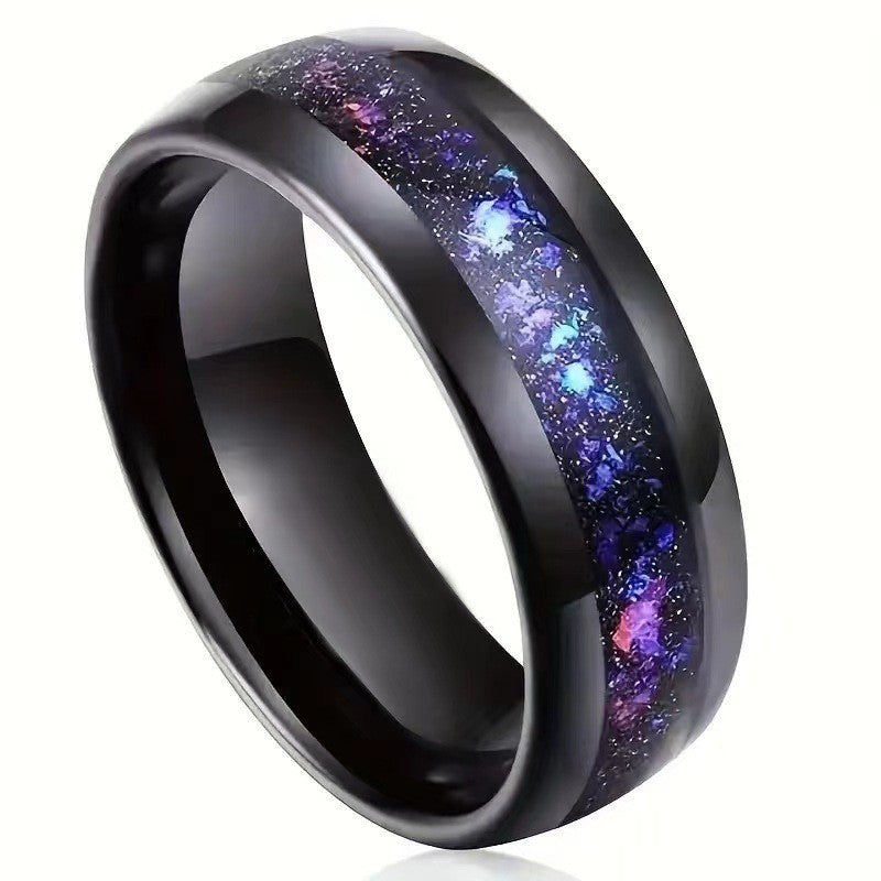 Women's & Men's Blue Gemstone Fashion Stainless Steel Dragon Pattern Rings