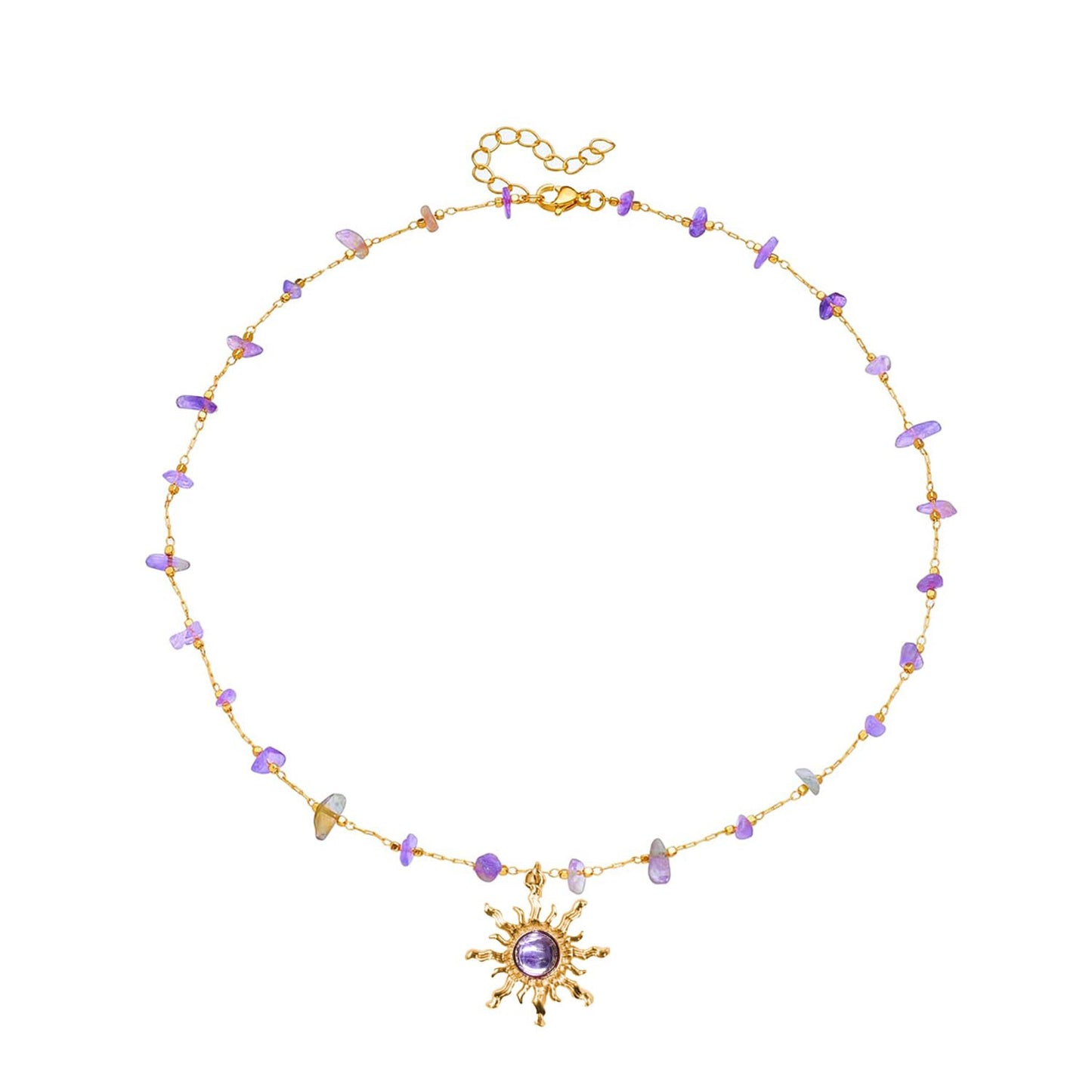 Women's Chain Gem Sunflower Creative Light Luxury Necklace