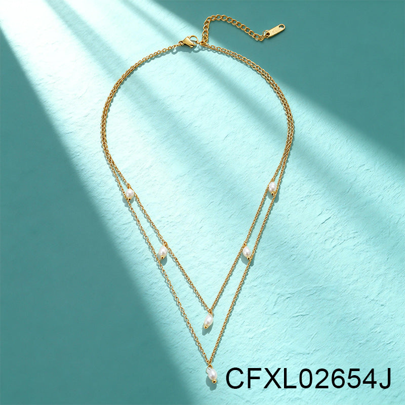 Women's Light Luxury High-grade Titanium Steel Simple Geometric Necklace
