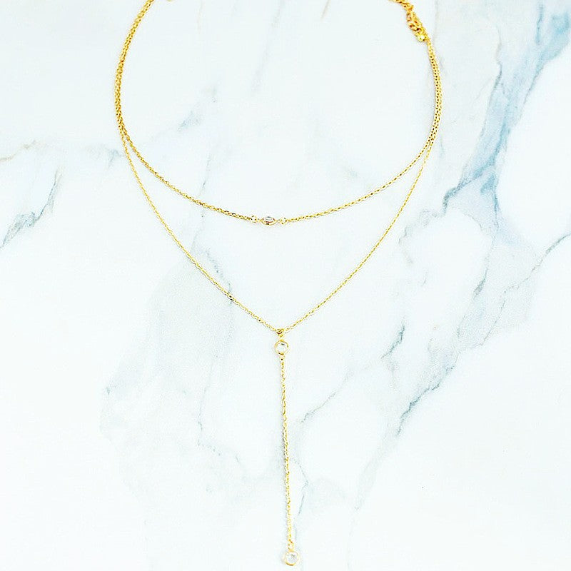Acrylic Rhinestone Fashion Y-shaped Sexy Transparent Necklaces
