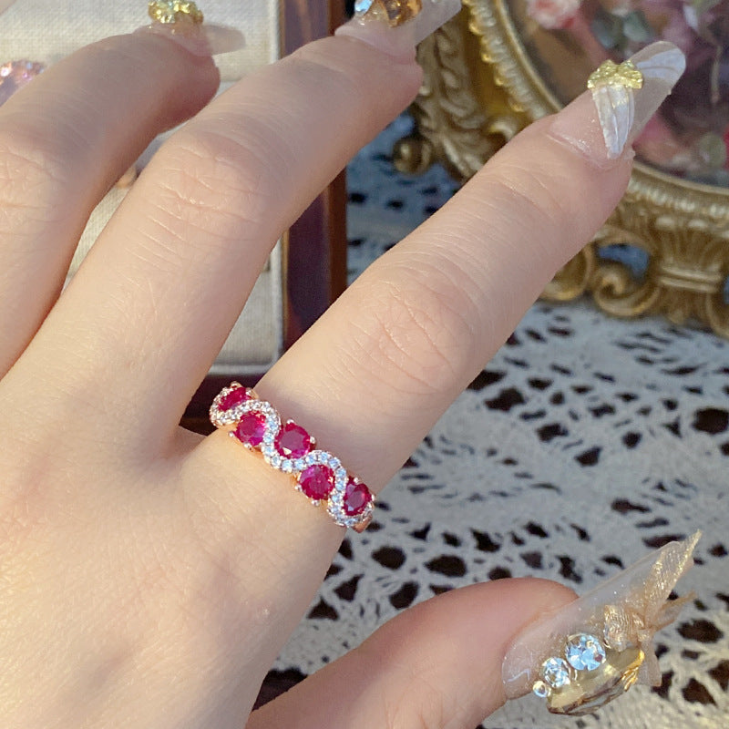 Palace Rose Golden Lace Hollow Open End Expensive Rings