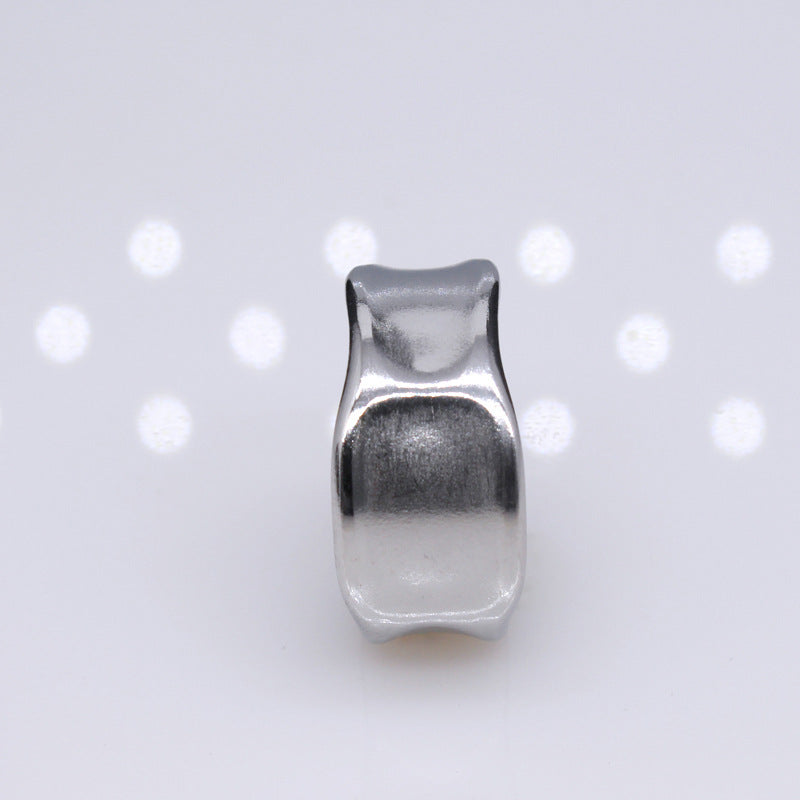 Pleated Titanium Steel Female Open Adjustable Rings