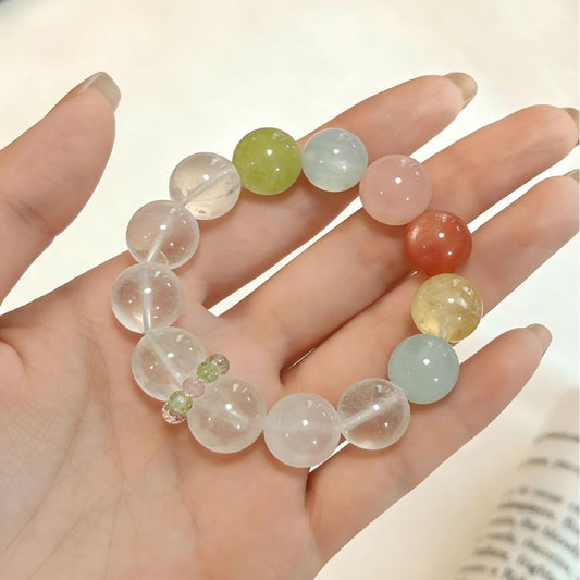 Women's Jardin Monet Artificial Crystal White Ghost Fresh Bracelets