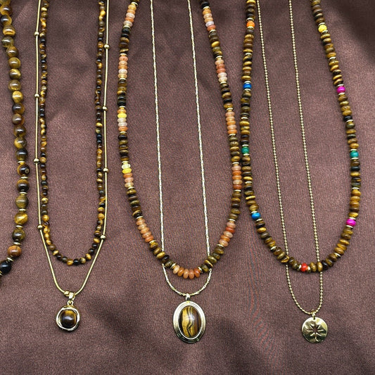 Retro Atmosphere Trend Color Chocolate Brown Necklaces