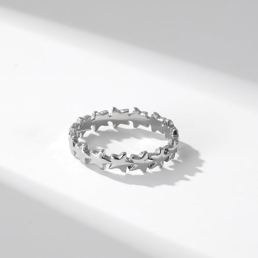 Women's Stackable Titanium Steel Niche Personality Wear Little Rings