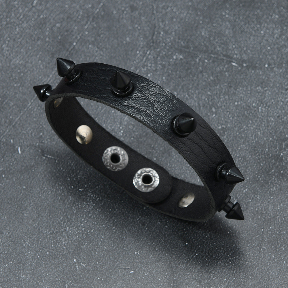 Men's Punk Chain Wrist Hip Hop Rivet Bracelet