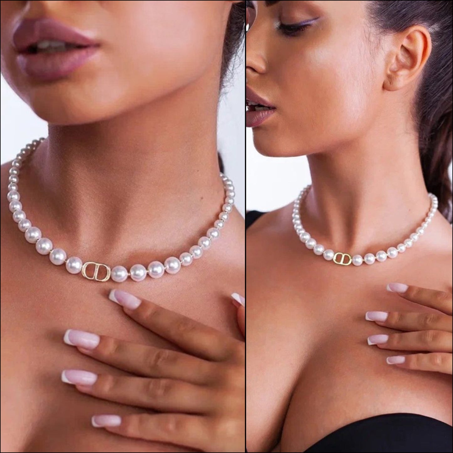 Advanced Imitation Pearl Stitching Fashion Elegant Neck Necklaces