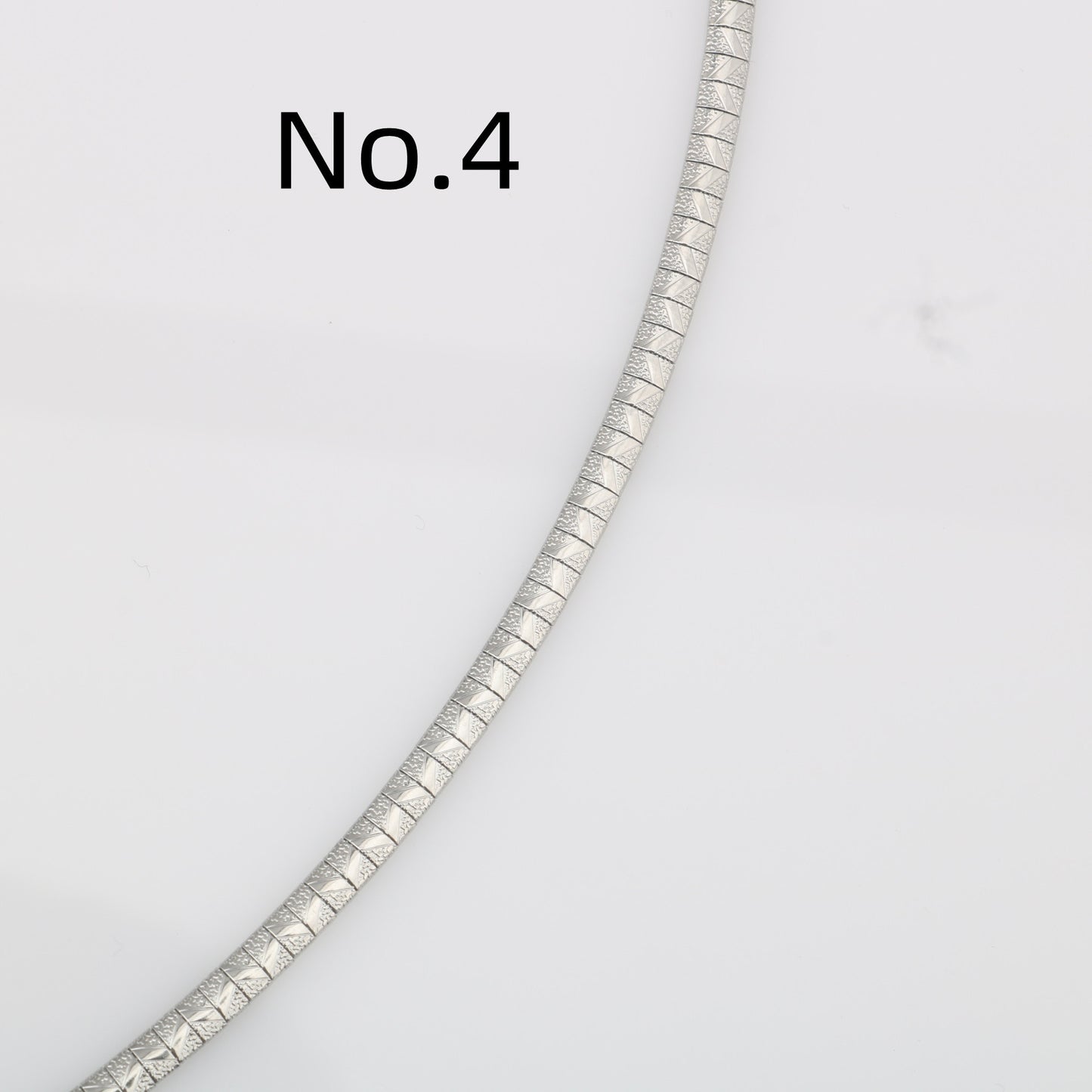 Women's Stainless Steel Embossed Titanium Flat Snake Necklaces