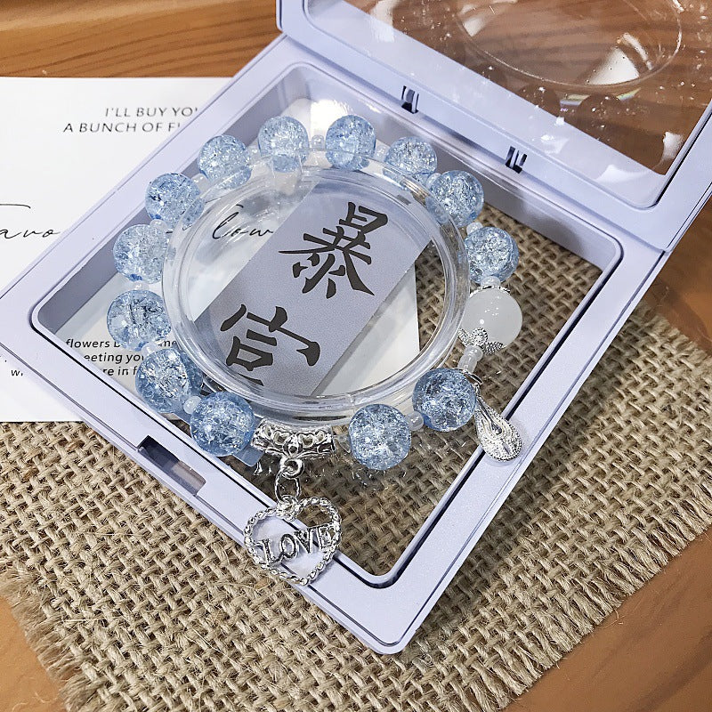 Glass Crystal Fresh Sweet Beaded Hand Greeting Bracelets
