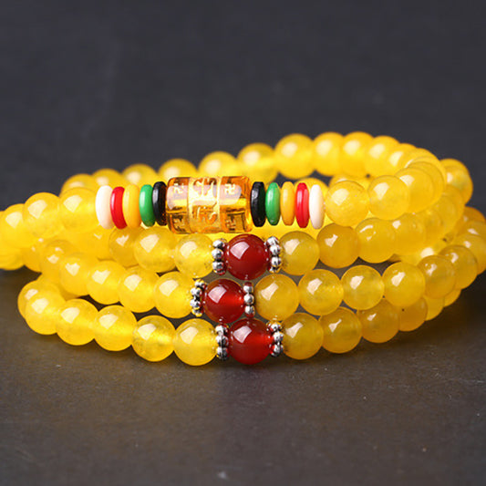 Women's & Men's Beads Four Circles Six Words Mantra Multi Gift Five Bracelet