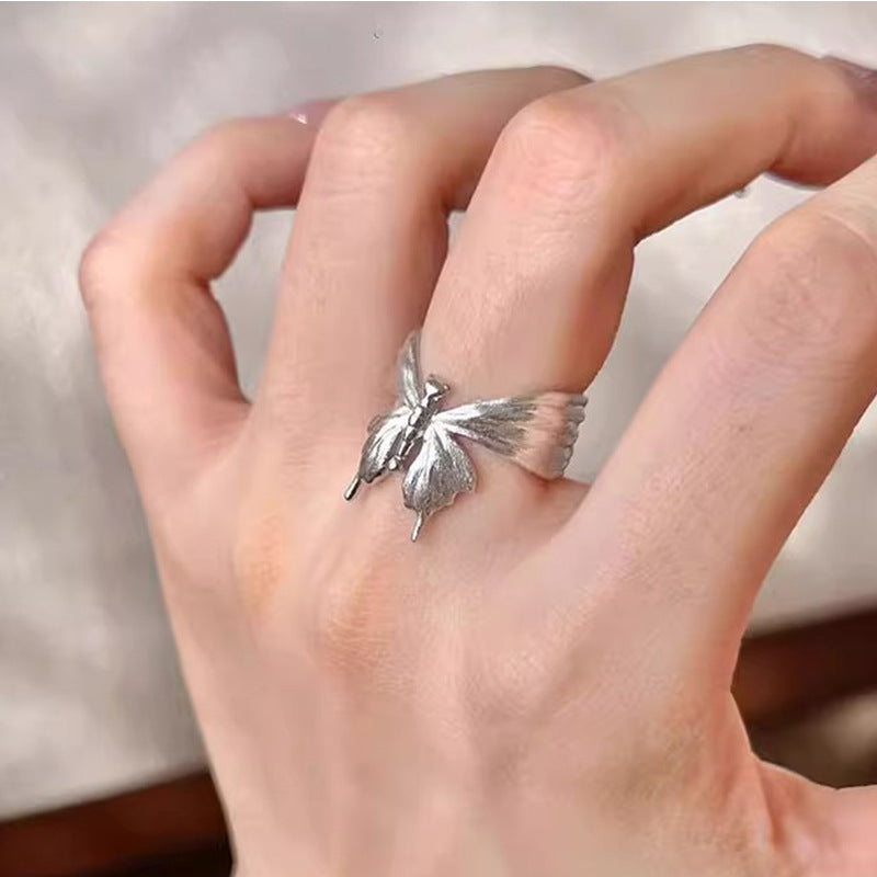 Lined Sier Butterfly Female Niche Unique Ring