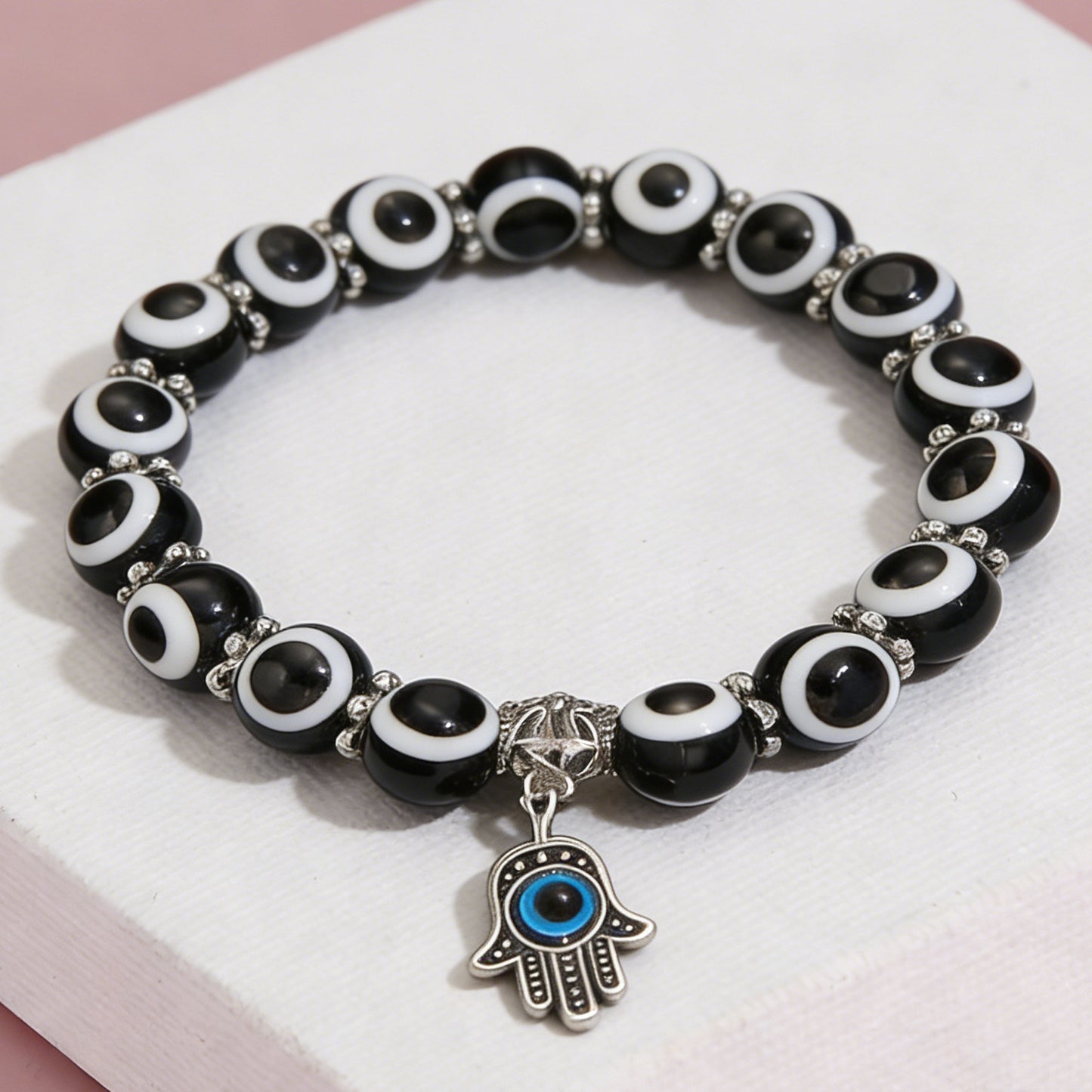 Fatima Hand Turkish Evil Blue Eyes Bracelet